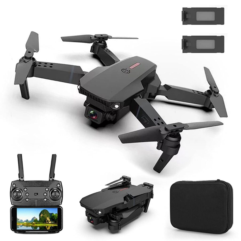 Amazm Mini Compact 4K 1080P Hd Drone Camera For Adults & Kids-Fpv Live Video Rc Quadcopter-Wifi Drone Camera Remote Control With Gesture Selfie-Flips Bounce Mode-App One Key Headless Mode-Assorted