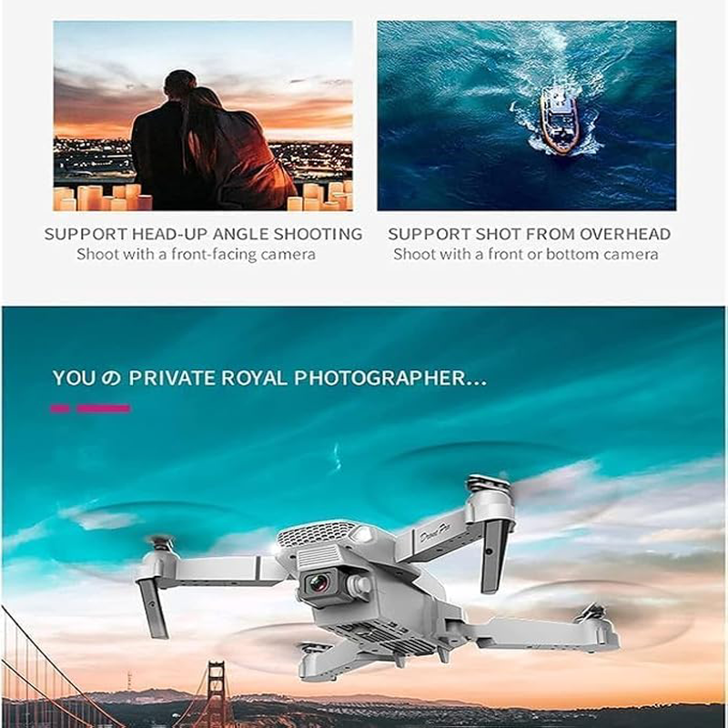 4K Camera Drone For Adults - FPV Foldable RC Drone with 2 Camera & 2 Batteries, Long Flight Time.
